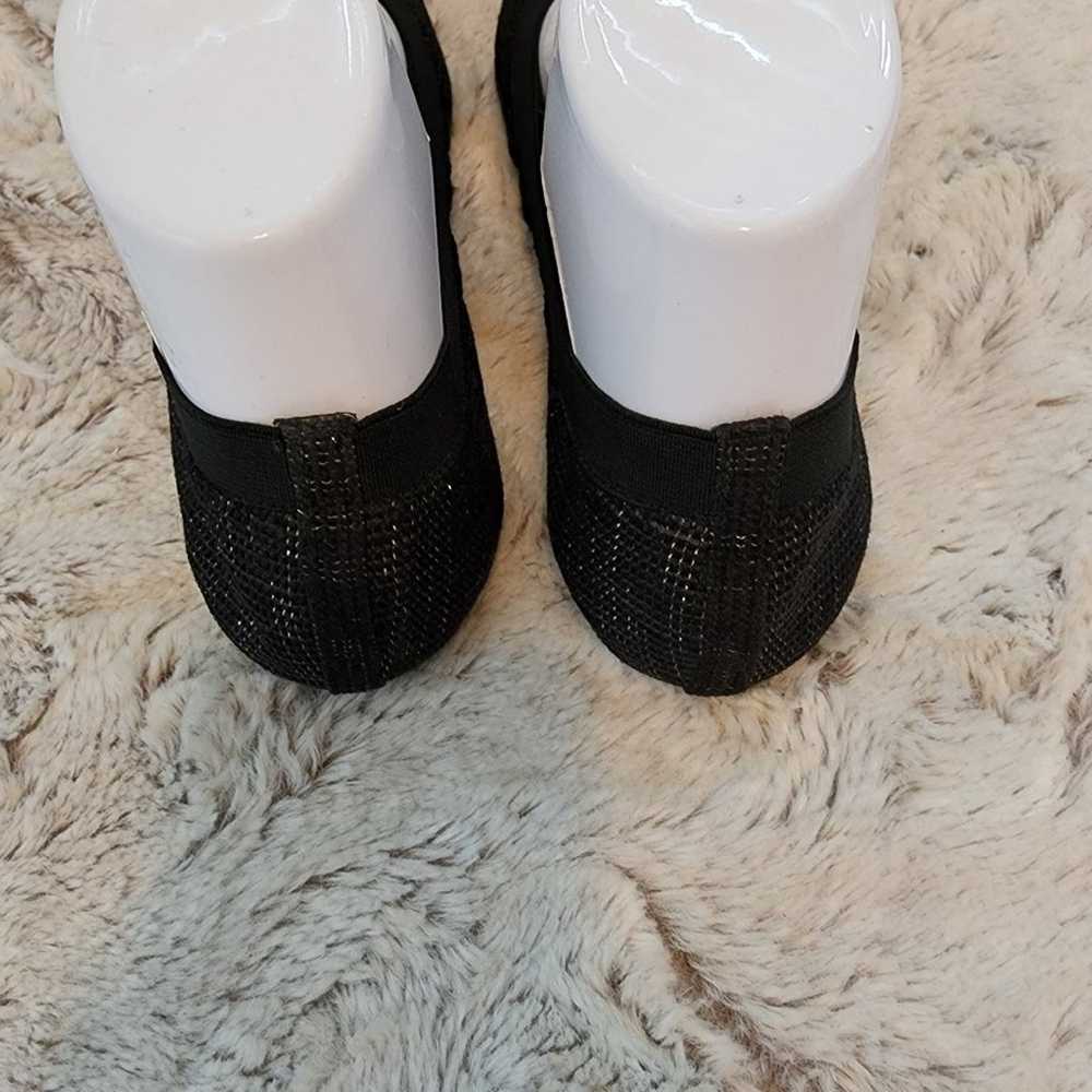 TORY BURCH BLACK/SILVER BALLET SLIP ON SHOES SIZE… - image 5