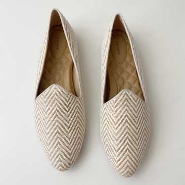 New Birdies Heron Chai Chevron Woven Flats Shoes - image 1
