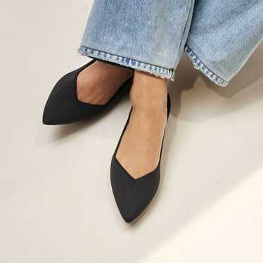 Rothy’s The Point Black Solid Flat Slip On Shoes … - image 1