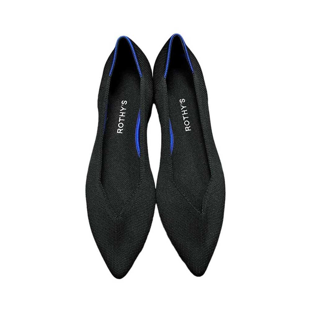 Rothy’s The Point Black Solid Flat Slip On Shoes … - image 2