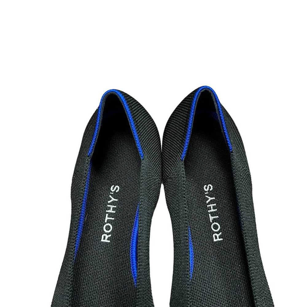 Rothy’s The Point Black Solid Flat Slip On Shoes … - image 3