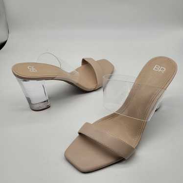 New BP Naomi Acrylic Clear Heeled Slide Sandals ta