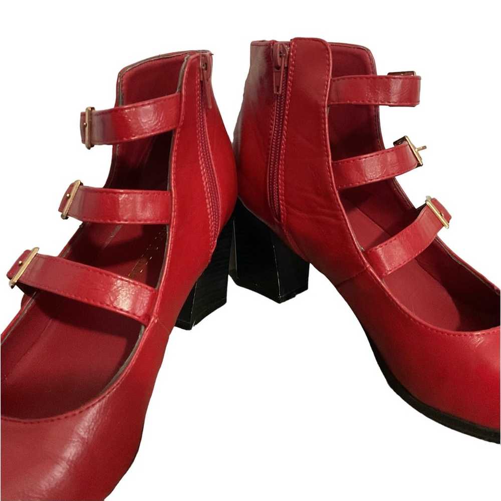 Chase & Chloe Red Strappy Heels Size 9 Lucas 1 - image 7