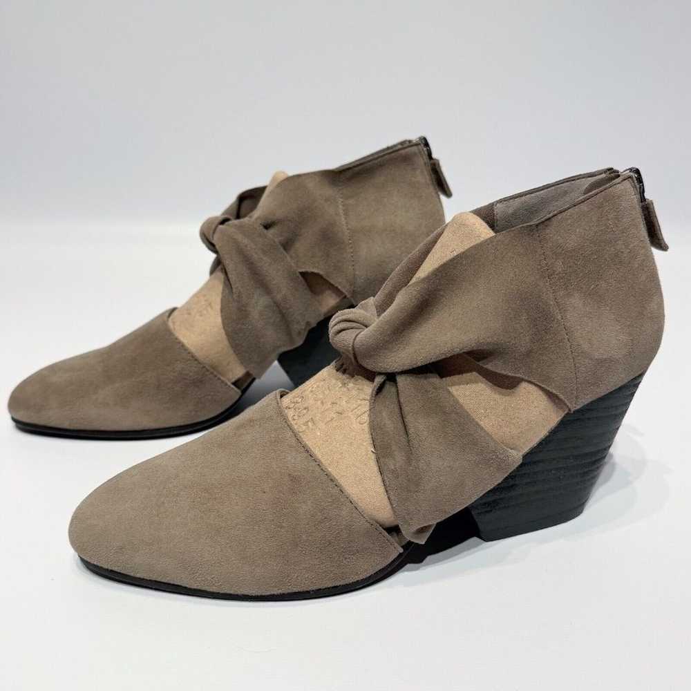 EILEEN FISHER Mary Twist-Front Suede Pumps Storm … - image 2