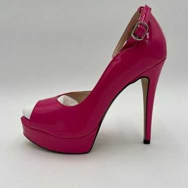 FOWT Fuchsia Women Platform Peep Toe Pumps Stilet… - image 1