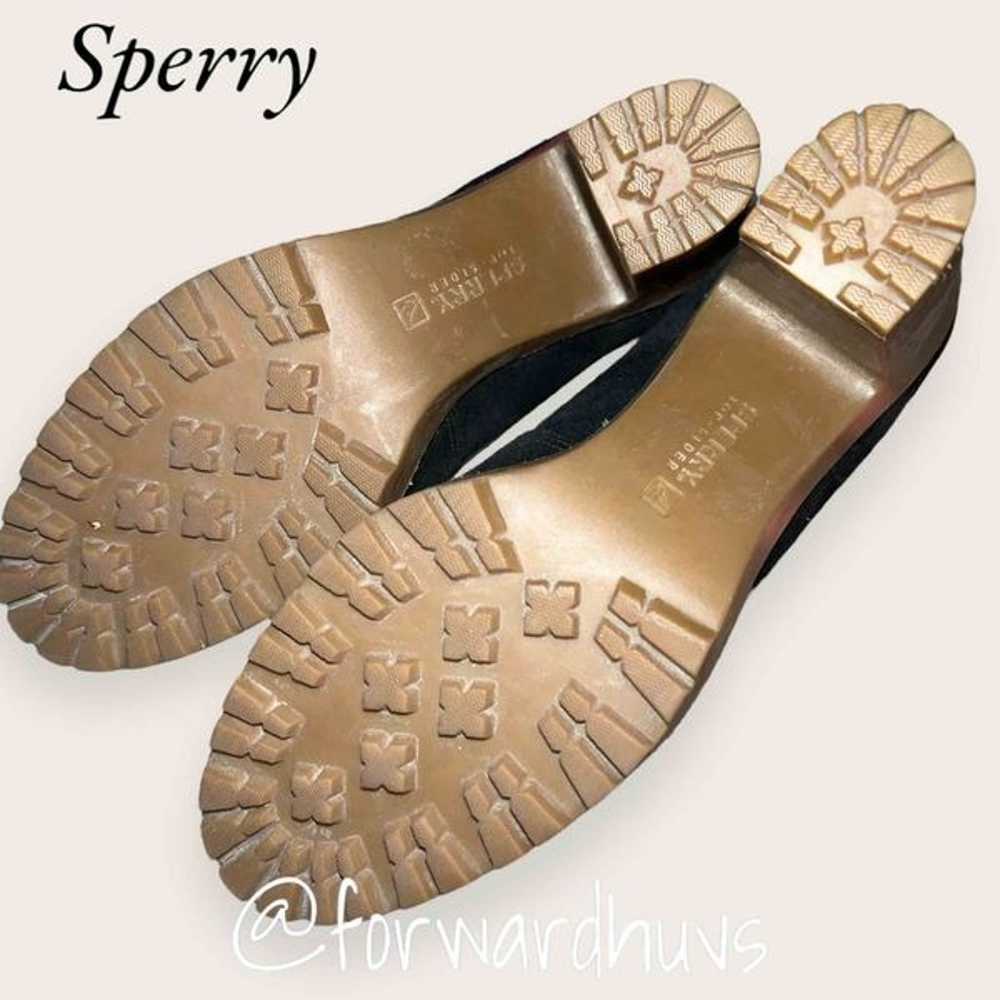 Sperry Darlington Black Suede 4” Block Heel Shoes… - image 8