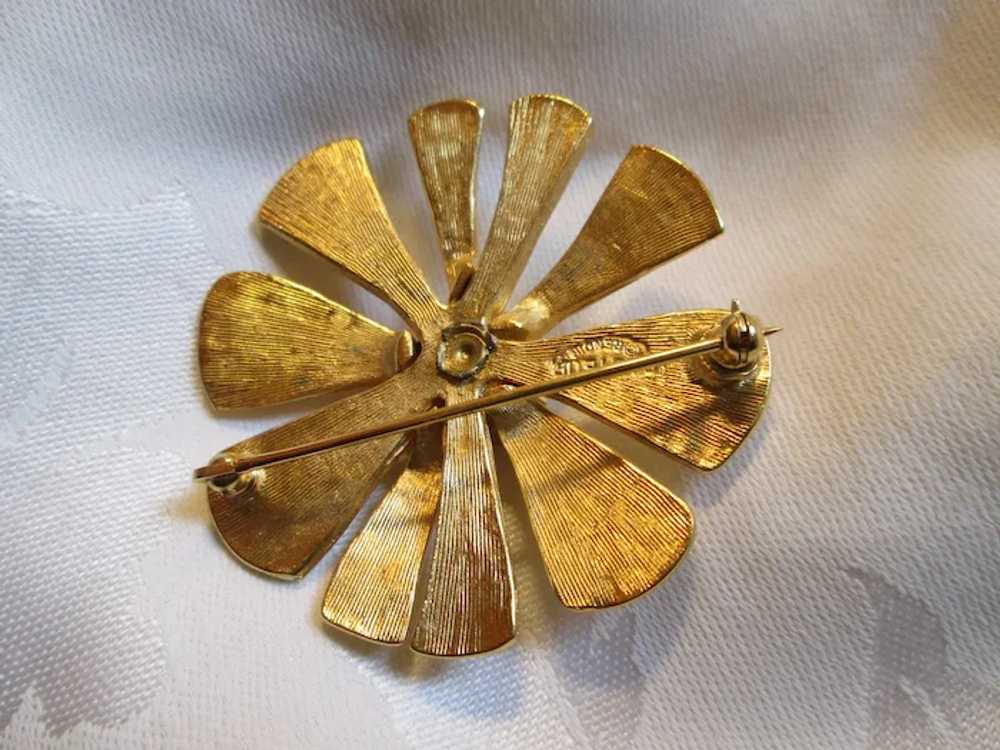 Renoir Sauteur Golden Glow “Poppy” Brooch and Ear… - image 5