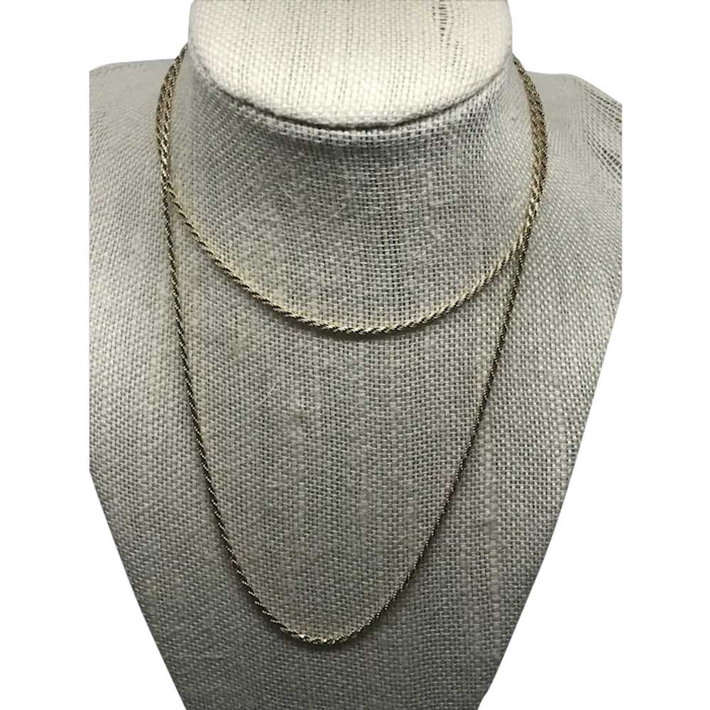 Italy 14 K Gold Rope Chain 30 inches - image 1