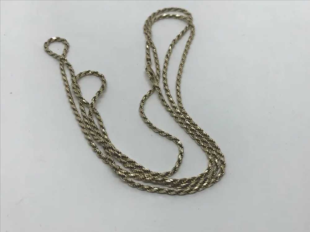 Italy 14 K Gold Rope Chain 30 inches - image 5