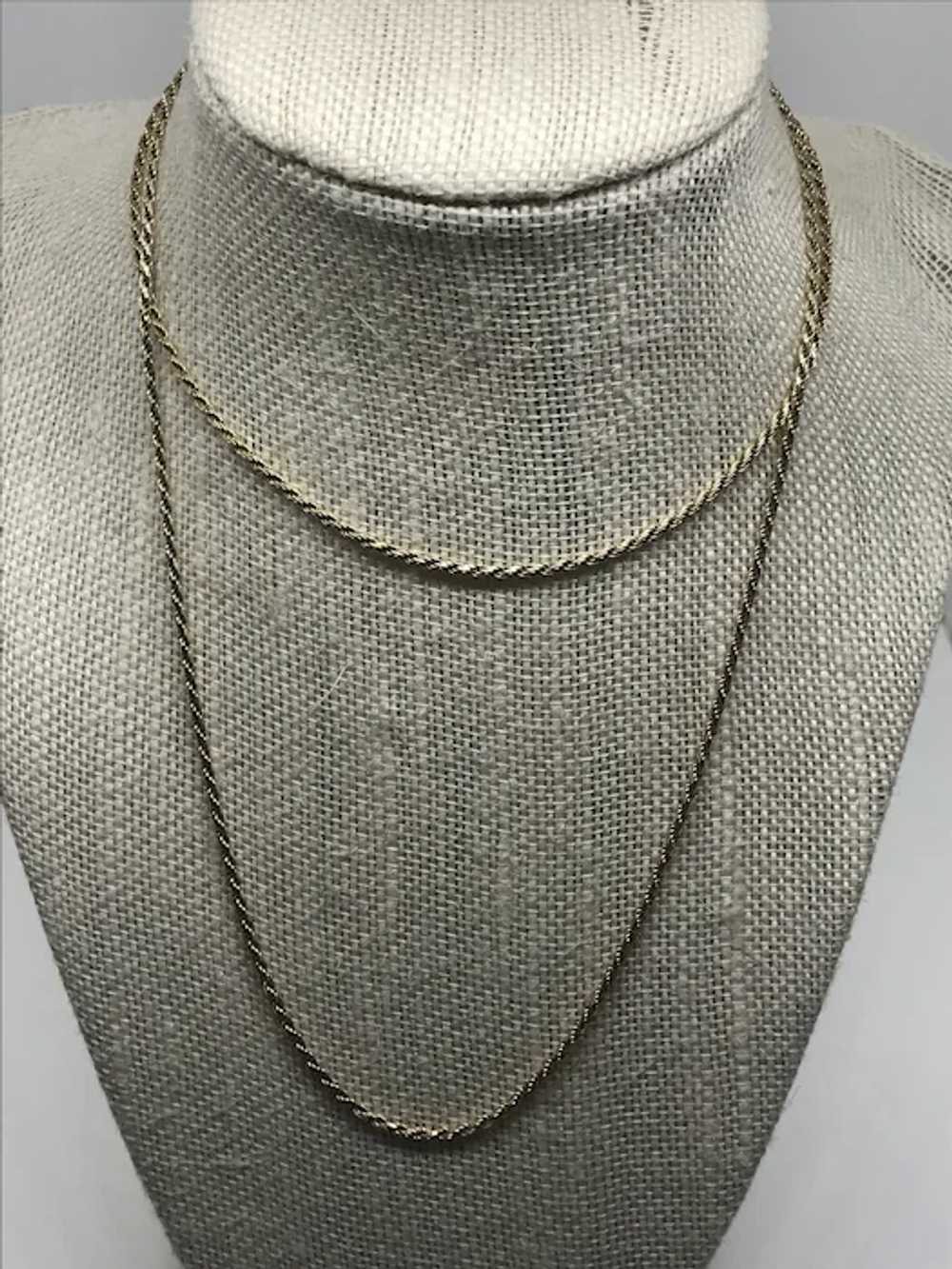 Italy 14 K Gold Rope Chain 30 inches - image 8