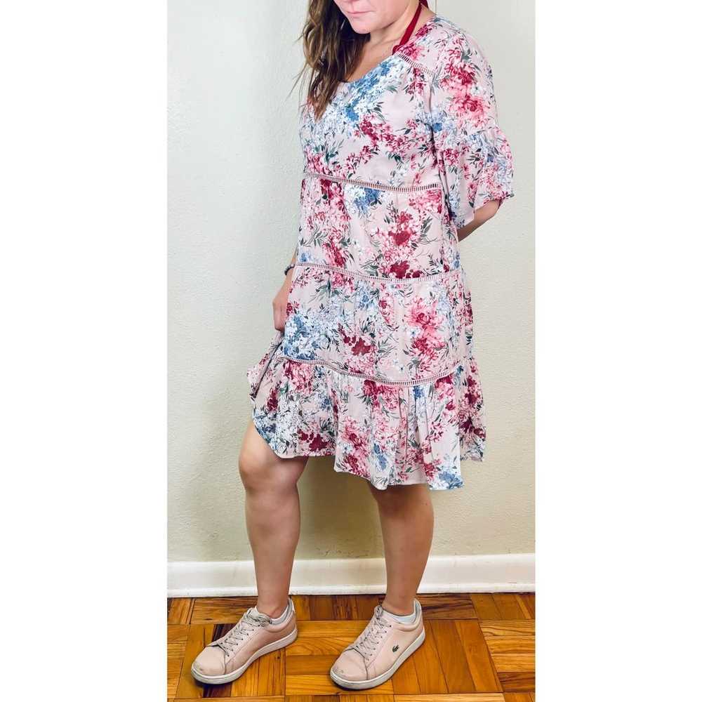 Umgee Knee Length Dress Size Small Floral Boho La… - image 2