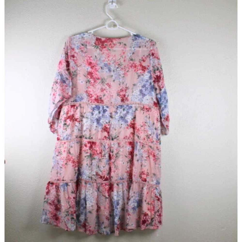 Umgee Knee Length Dress Size Small Floral Boho La… - image 3