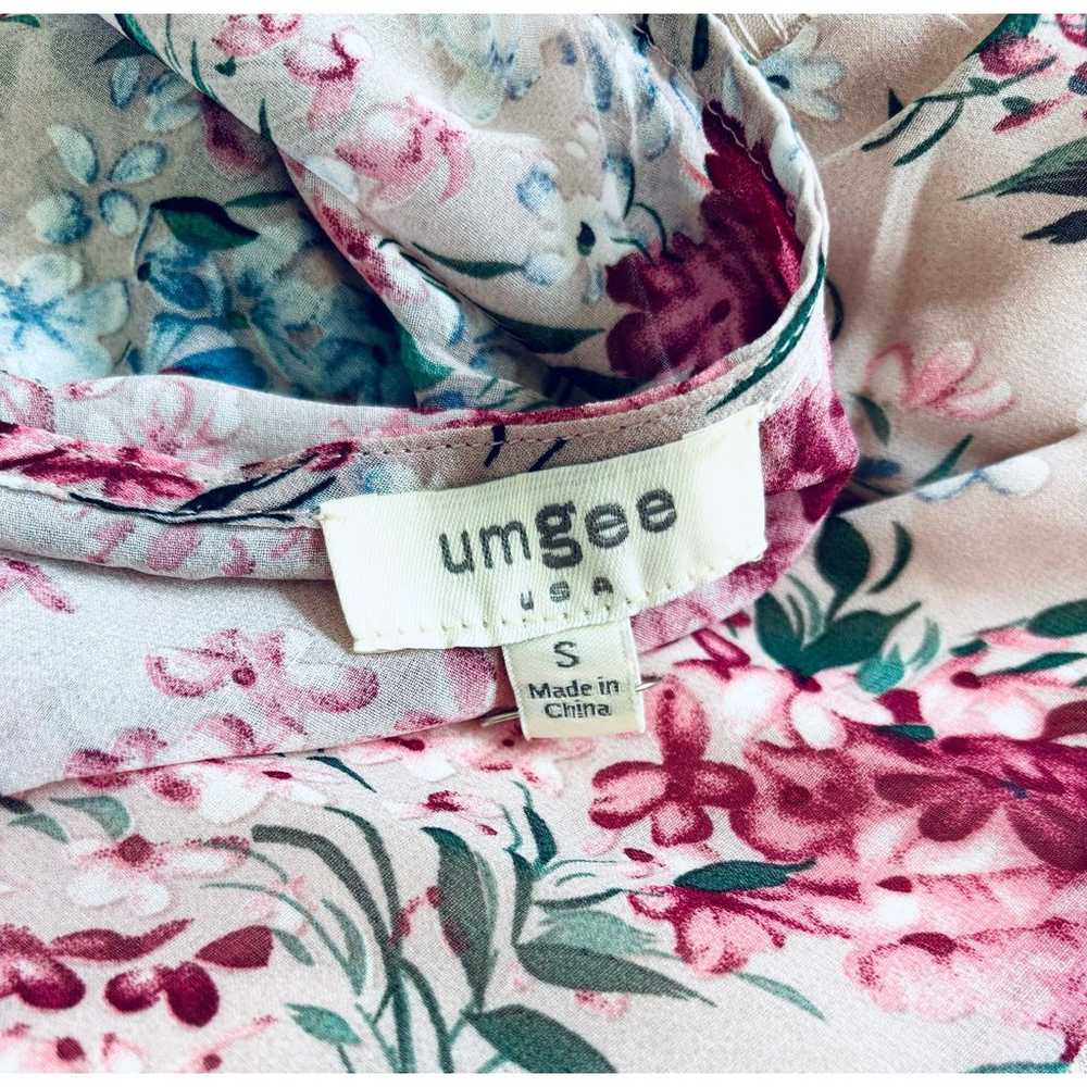Umgee Knee Length Dress Size Small Floral Boho La… - image 7