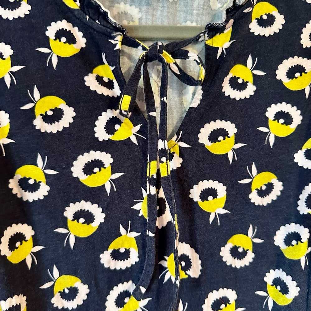 Boden Lois Floral Jersey Dress In Navy Yellow, Si… - image 4