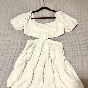 White cut out Dress