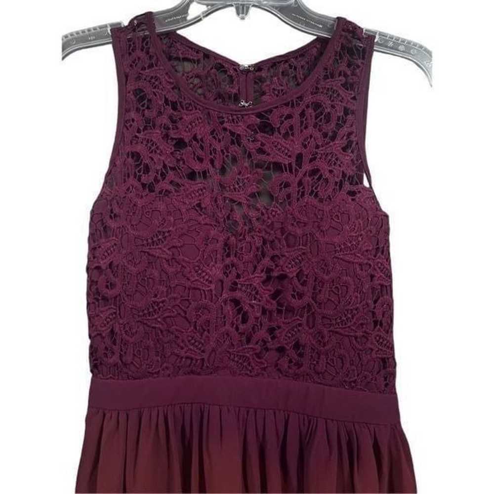 Lulus Romantic Tale Burgundy Lace Skater Dress Si… - image 10