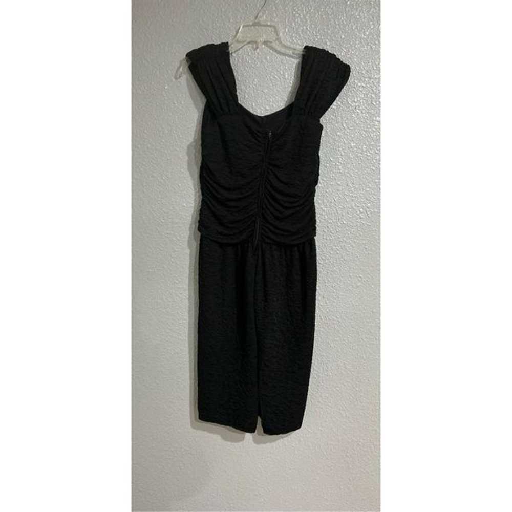Vintage Scrunchy Crinkle Black dress Doni Girl of… - image 1
