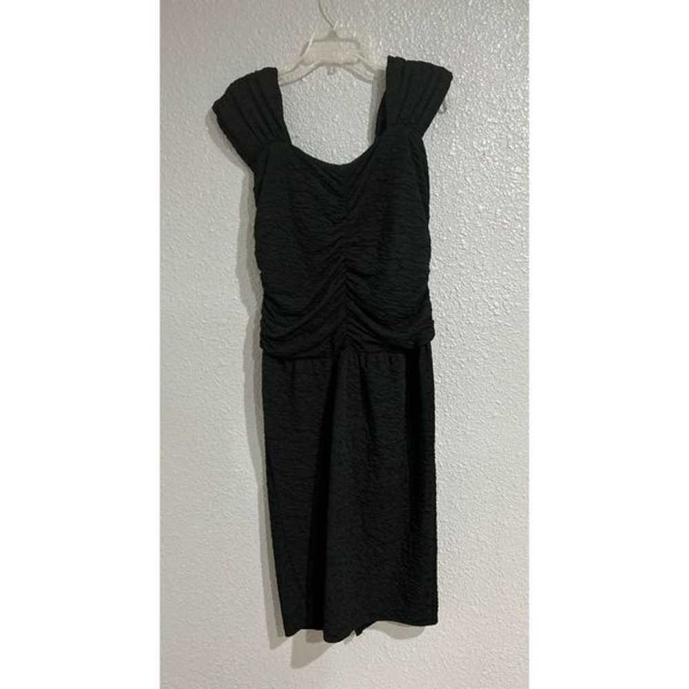 Vintage Scrunchy Crinkle Black dress Doni Girl of… - image 3