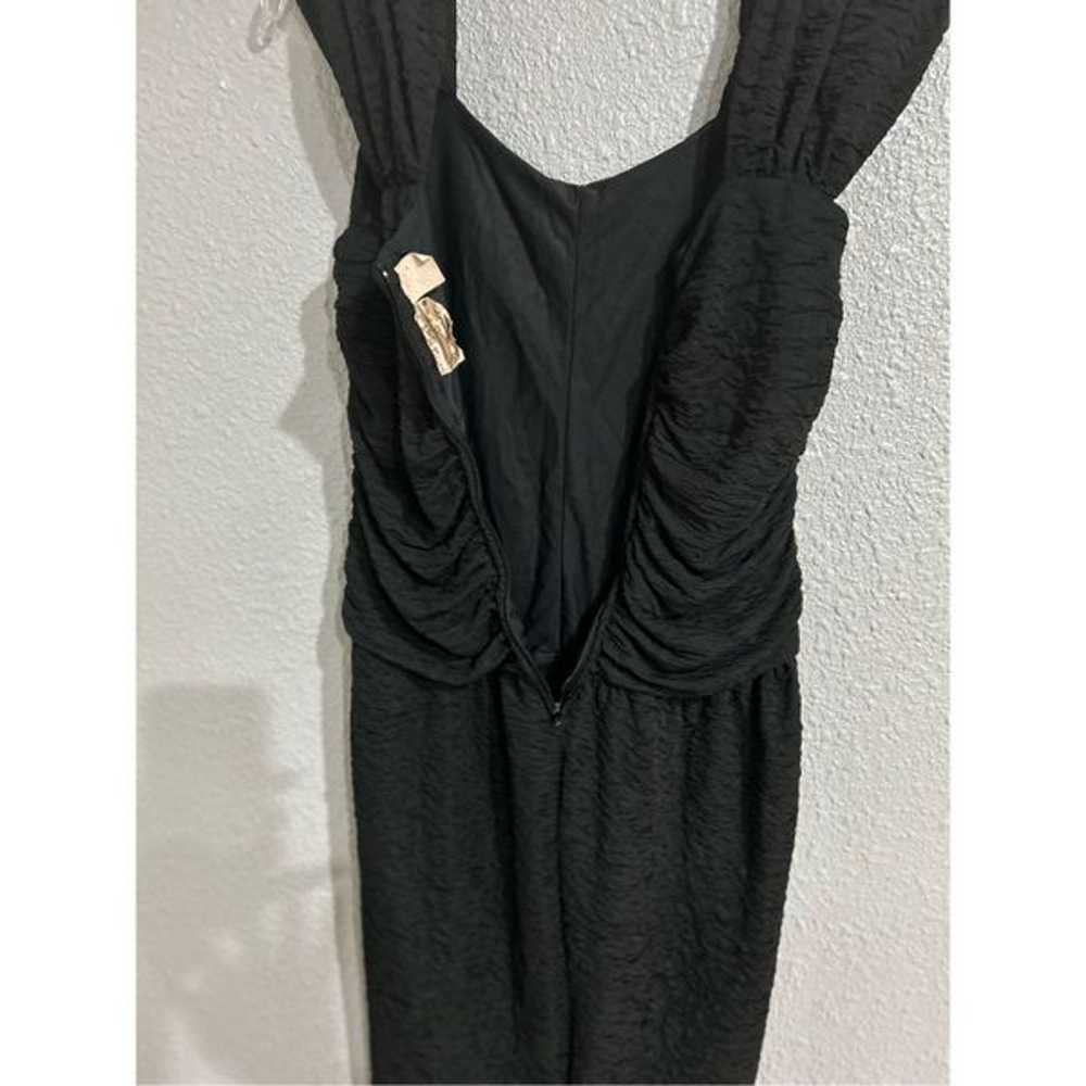 Vintage Scrunchy Crinkle Black dress Doni Girl of… - image 4