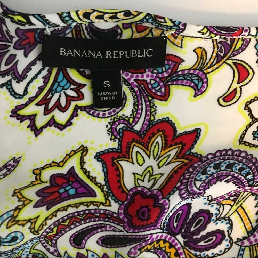 Banana Republic Paisley Tiered Dress S - image 4