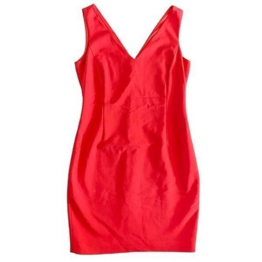 Zara Basic Blood Orange Fitted Dress - image 1