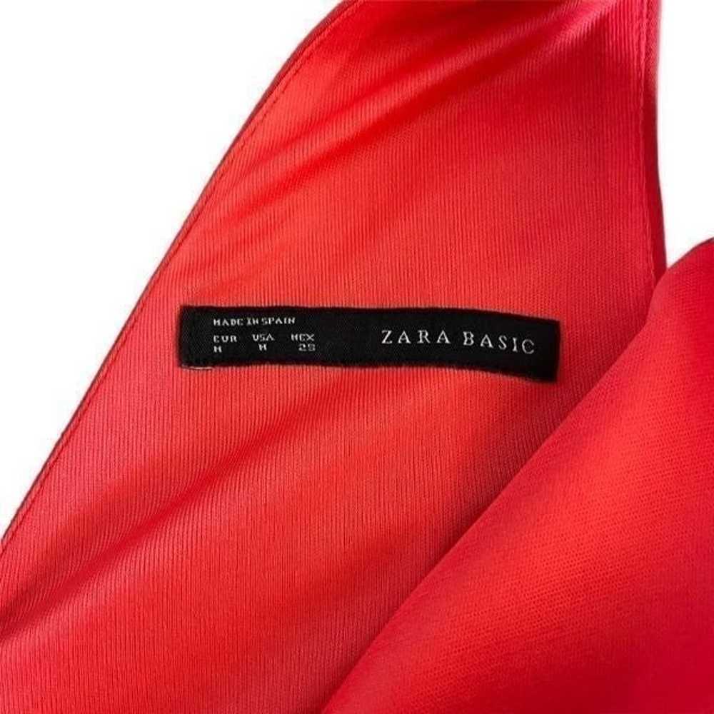 Zara Basic Blood Orange Fitted Dress - image 4