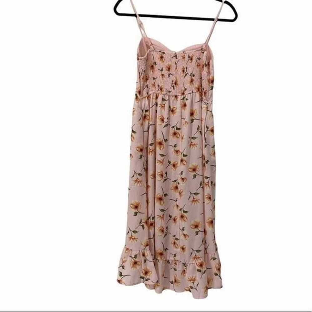 Band of Gypsies Light Pink Yellow Floral Dress - image 4