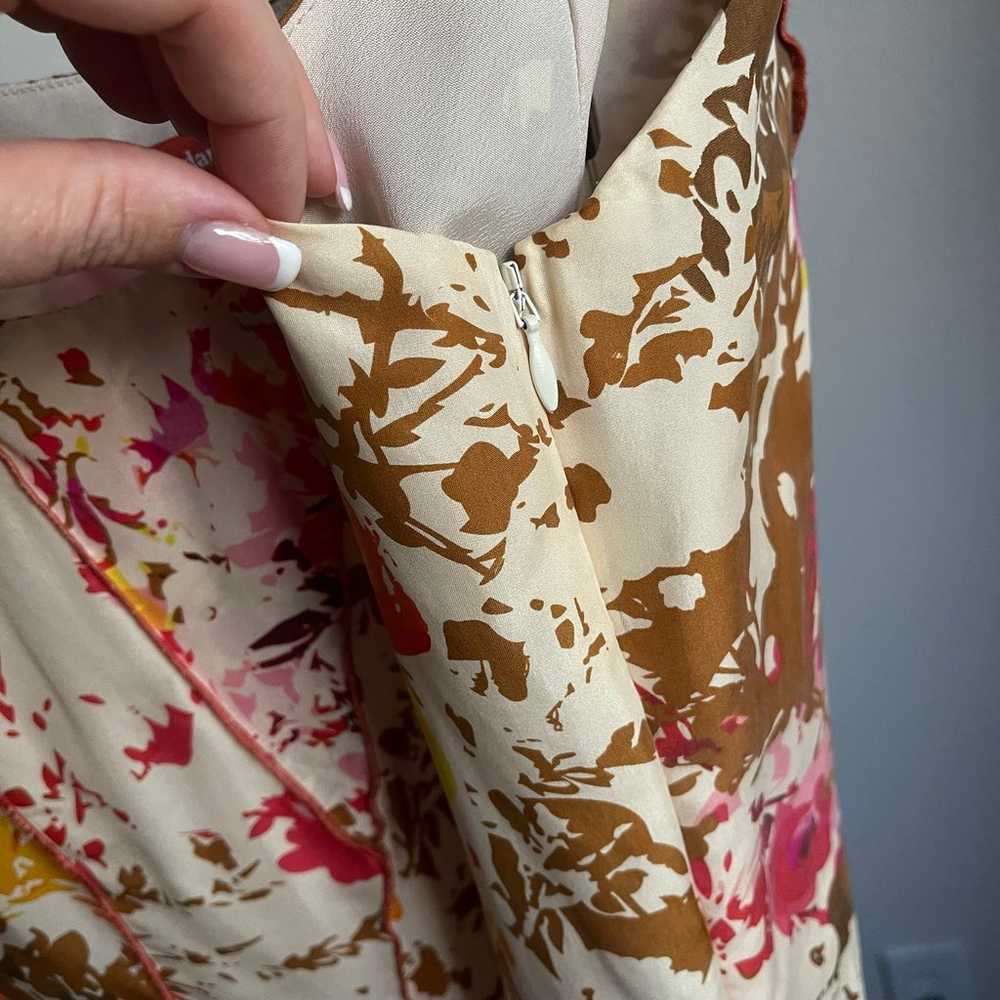 Sundance Floral Print 100% Silk A-Line Dress - image 5