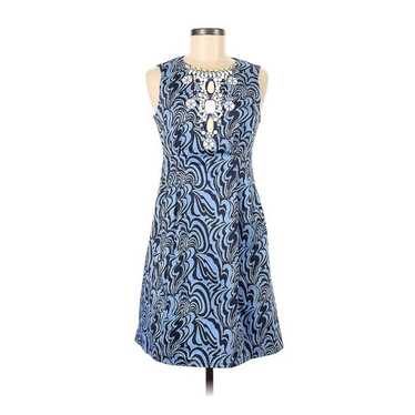 Nanette Lepore Dress Embellished Beaded Blue SZ 6… - image 1