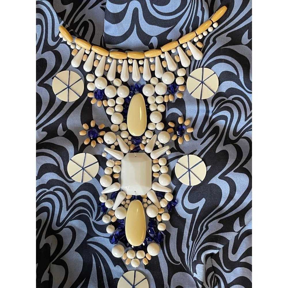 Nanette Lepore Dress Embellished Beaded Blue SZ 6… - image 5