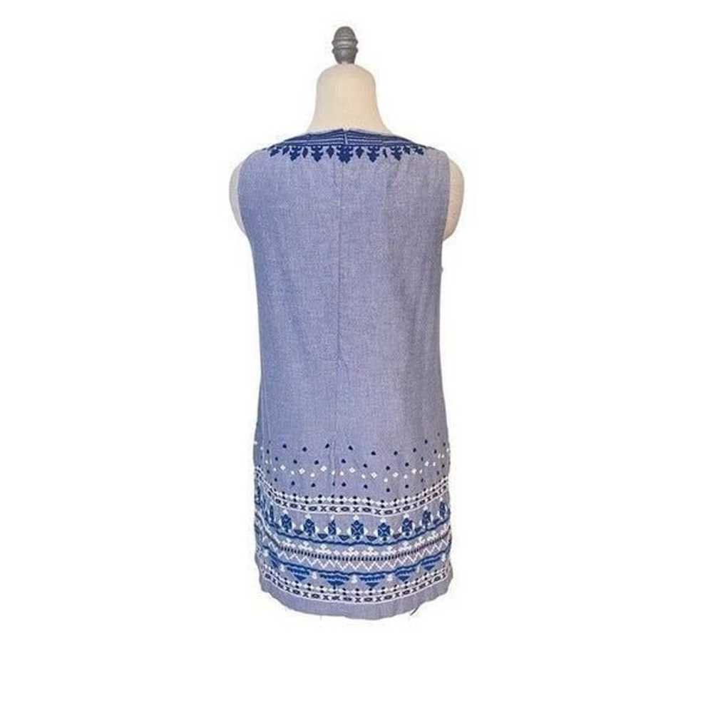 Vineyard Vines Blue Embroidered Dress 8 - image 2