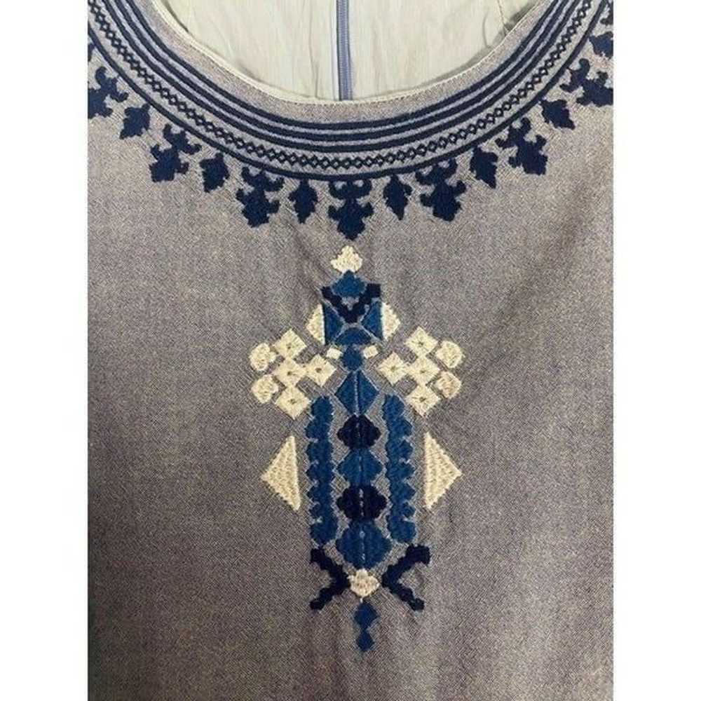 Vineyard Vines Blue Embroidered Dress 8 - image 4