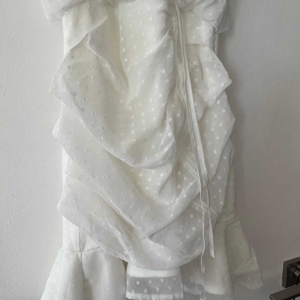 NWT Lady Black Tie Mini White Dress - image 2