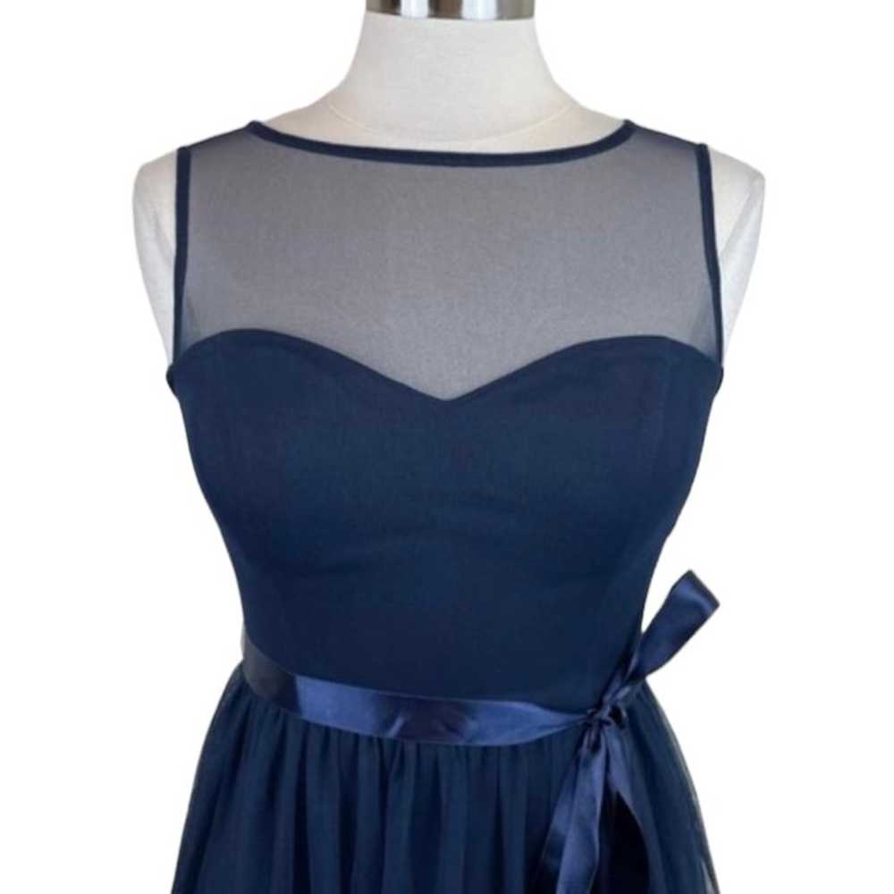 Eliza J Dress Illusion Sweetheart Neckline Navy B… - image 3