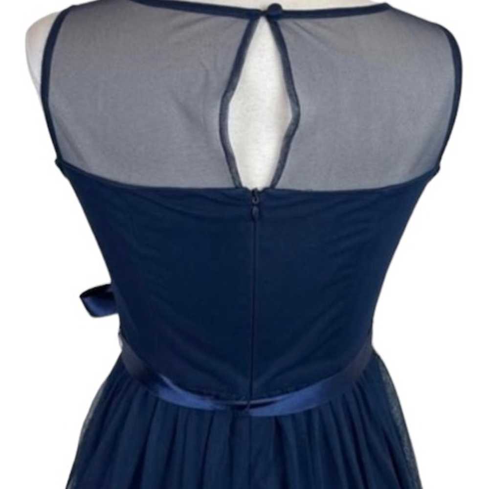 Eliza J Dress Illusion Sweetheart Neckline Navy B… - image 4