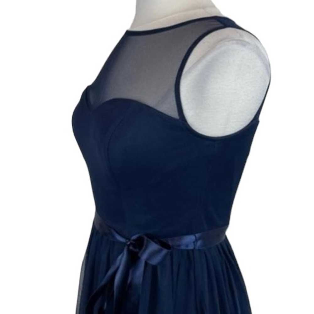 Eliza J Dress Illusion Sweetheart Neckline Navy B… - image 5