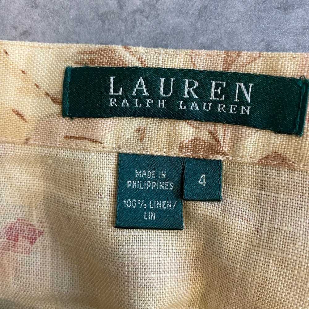 Vintage 100% Linen Lauren Ralph Lauren Midi Trump… - image 4