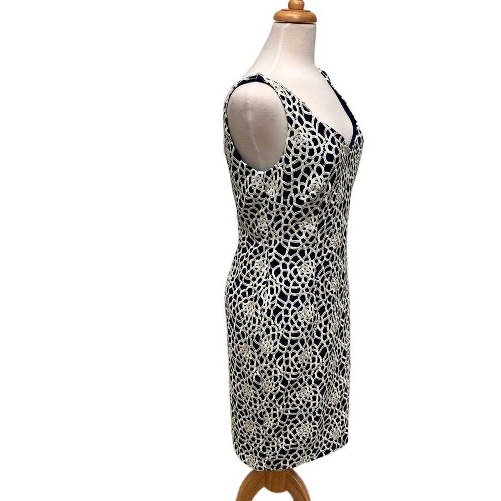 Lauren Ralph Lauren Navy Lace Dress V Neck Sleeve… - image 6
