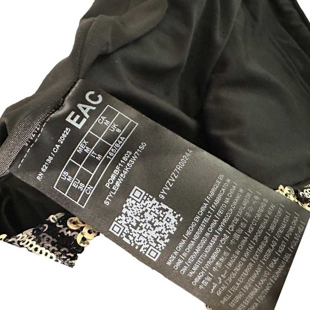 GUESS Sophy Short Dress Full Sequin Black Gold Sh… - image 12