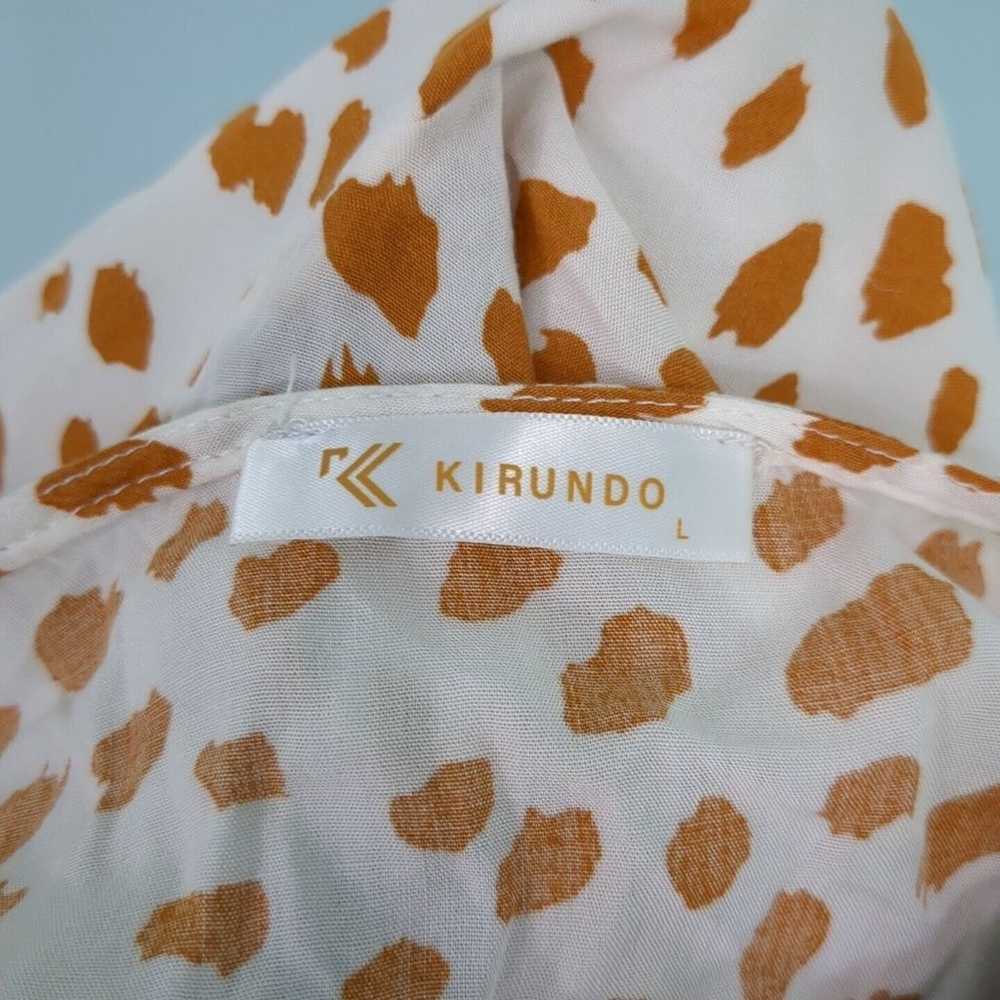 KIRUNDO Leopard Mini Dress V Neck Embroidered Flo… - image 5