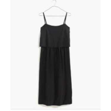 MADEWELL Black Silk Overlay Cami Dress 2