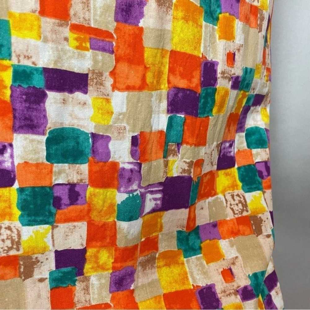 Handmade Muumuu Dress Women Block Pattern Maxi Mu… - image 10