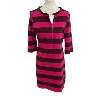 Patagonia Sender Stripe Henley Dress In Magenta R… - image 1