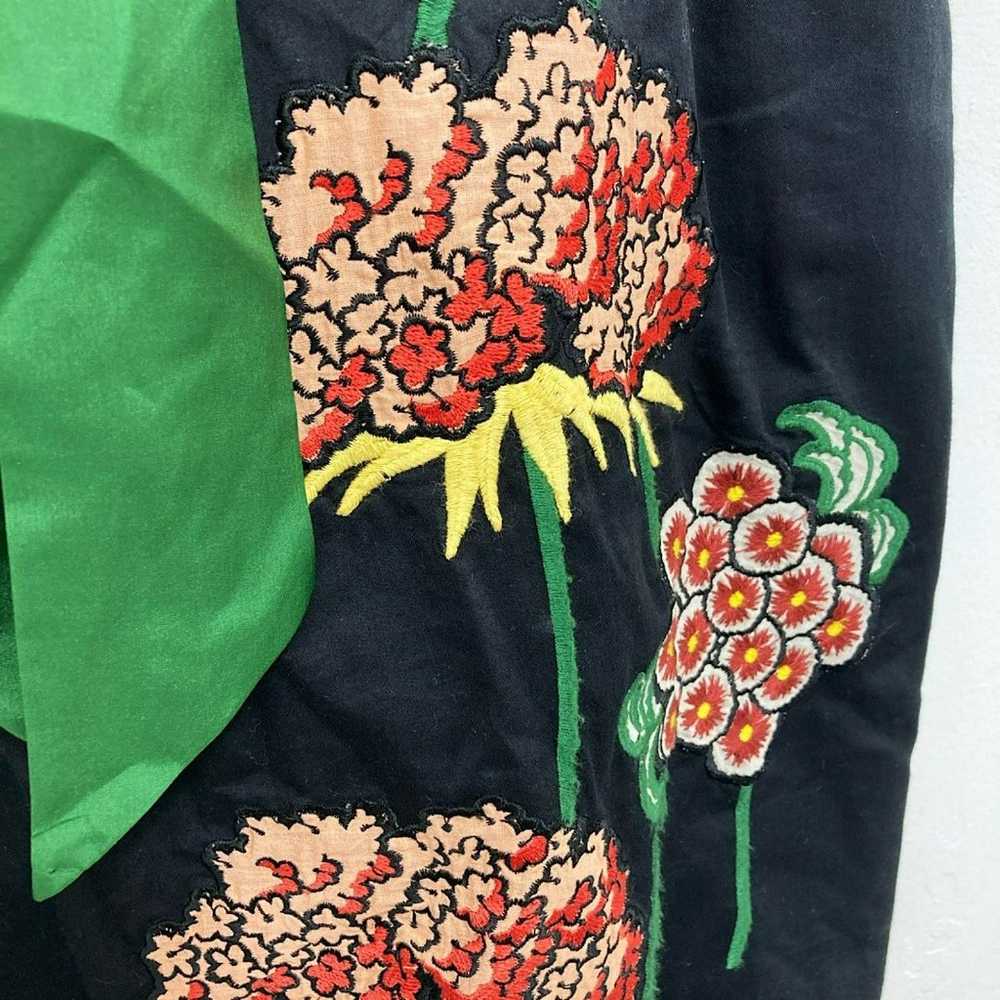 Floreat Anthropologie Cranesbill Floral Black Emb… - image 5