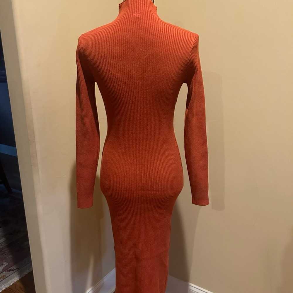 Women's Mock Neck Sweater Dresses Long Sleeve Sid… - image 5