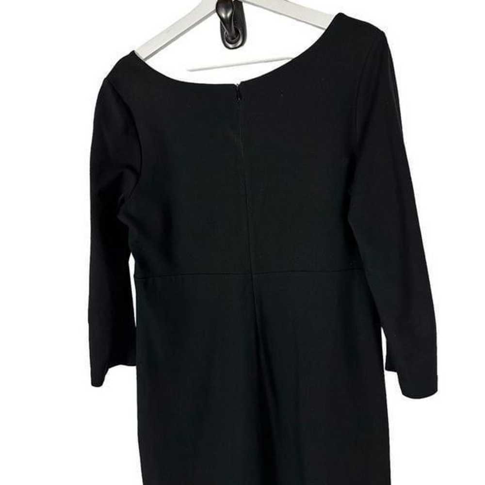 Talbots Black Jersey Knit Sheath Dress size 10 Ro… - image 4