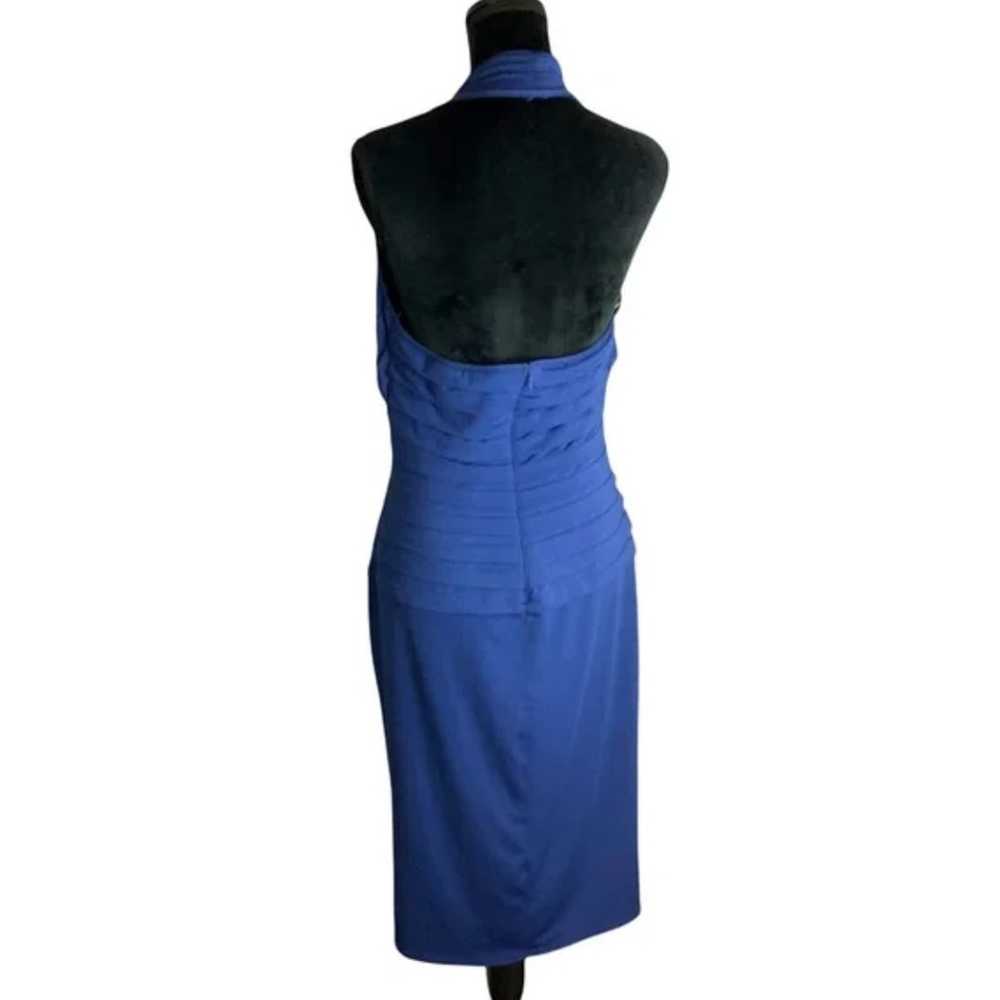 Tadashi Collection Halter Dress Womens Medium Blu… - image 12