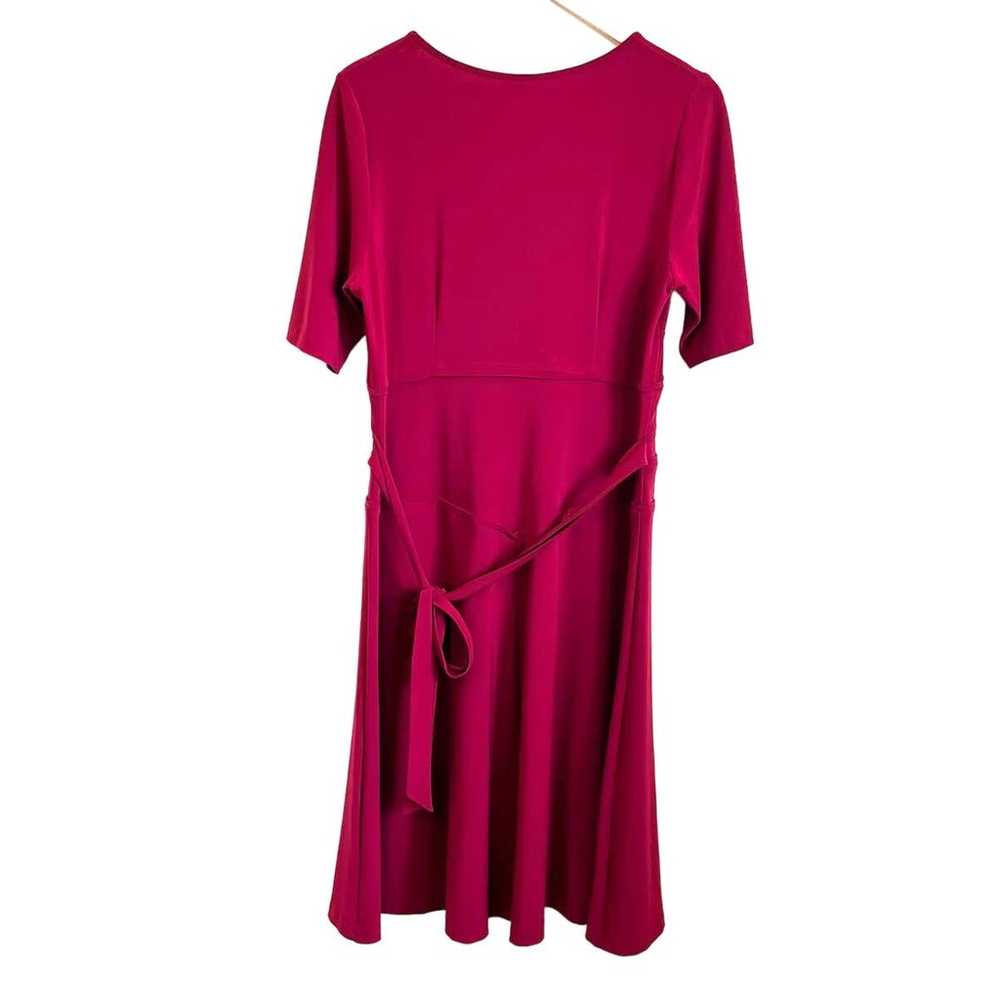 Leona Edmiston Frocks Dress Size 12 Red Jersey St… - image 2