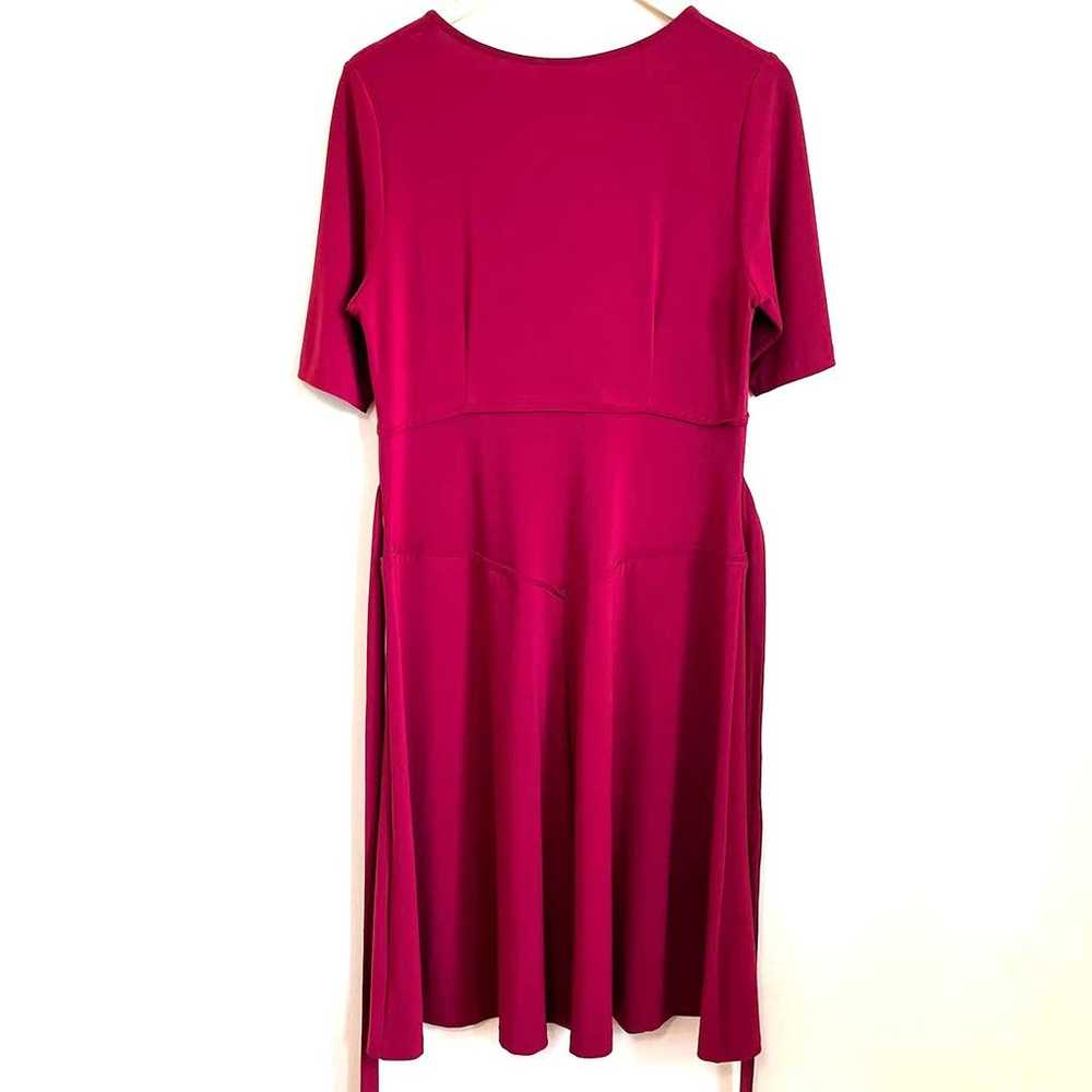 Leona Edmiston Frocks Dress Size 12 Red Jersey St… - image 4