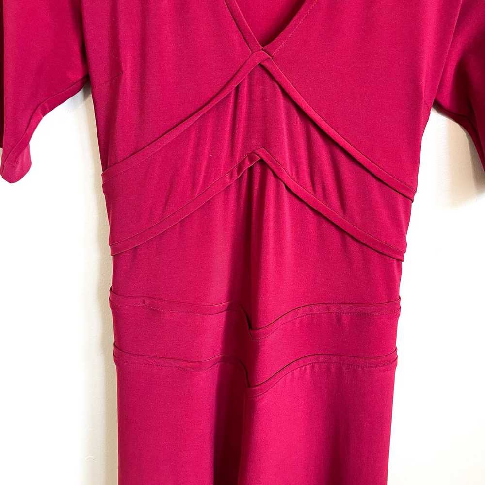 Leona Edmiston Frocks Dress Size 12 Red Jersey St… - image 7